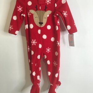 Infant Carter's Just One You Christmas Footed PJ's 12 Month